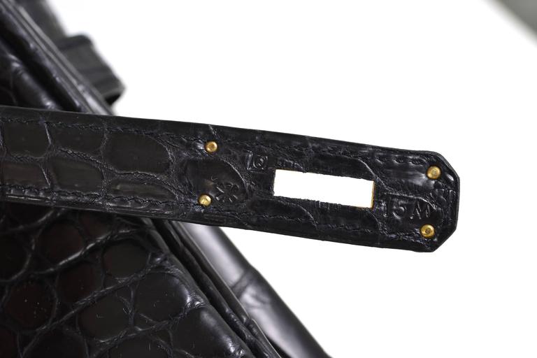 Hermès Birkin 40 Black Matte Crocodile Porosus Palladium Hardware –  JaneFinds