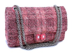 Chanel 2019 Pink Tweed 225 2.55 Reissue Flap Bag RHW 68470