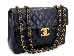 Borsa Chanel vintage del 1994, modello Maxi Classic Flap, nera, 24k, GHW 68741