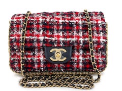 Pristine Chanel Jeweled Pearl Tweed Rectangular Mini Flap Bag GHW 69201