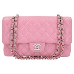 Chanel 2004 Sakura Pink Caviar Medium Classic Double Flap Bag SHW 69284