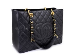 Chanel Black Caviar Grand Shopper Tote GST Bag GHW 69336