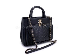 Pristine Chanel 2018 Black Python Business Affinity Two Way Tote Bag GHW 69387