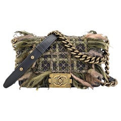 Chanel 2013 Paris-Edinburgh Caged Fringe Small Boy Flap Bag GHW 68715