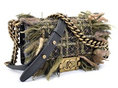 Chanel 2013 Paris-Edinburgh Caged Fringe Small Boy Flap Bag GHW 68715