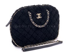 Chanel Coco Shopping with Chain Large Black Shearling Handle Bag 24k GHW 69256