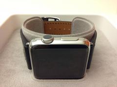 Apple&Hermes watch Single Tour, 38mm Stainless Steel Case with NOIR Leather Band