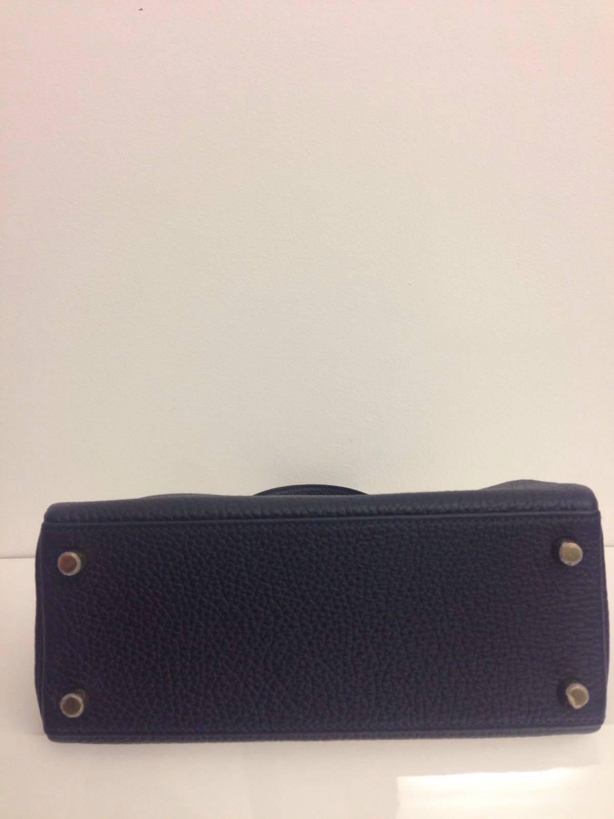 Hermes Kelly 25 Blue Nuit Clemence GHW 1