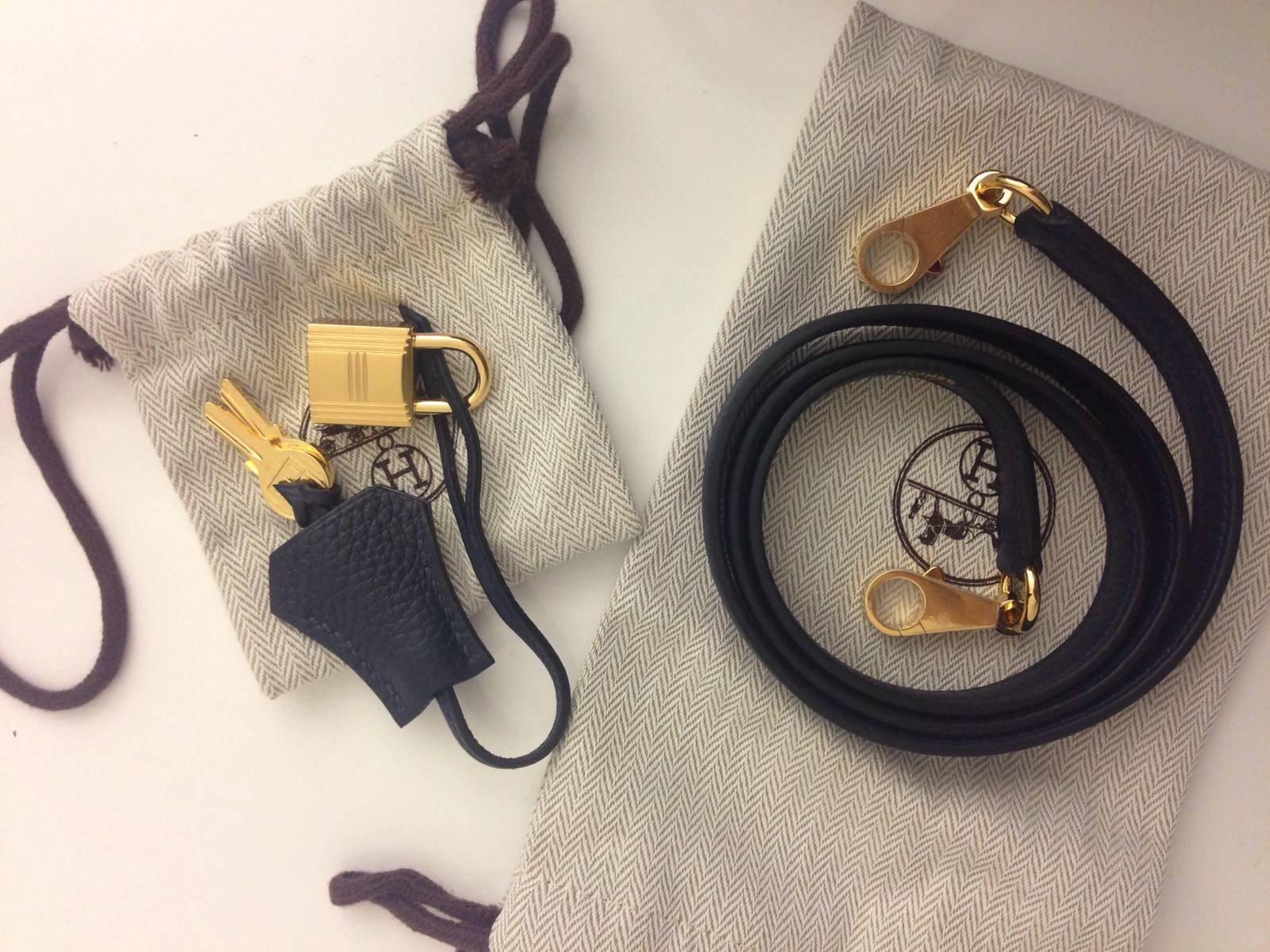 Hermes Kelly 25 Blue Nuit Clemence GHW 2