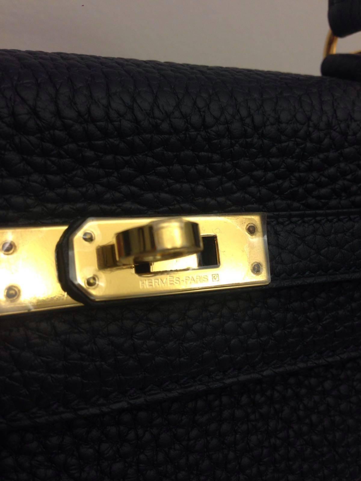 Hermes Kelly 25 Blue Nuit Clemence GHW 3