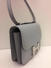 Hermes Constance 19 Blue Glacier Epsom PHW