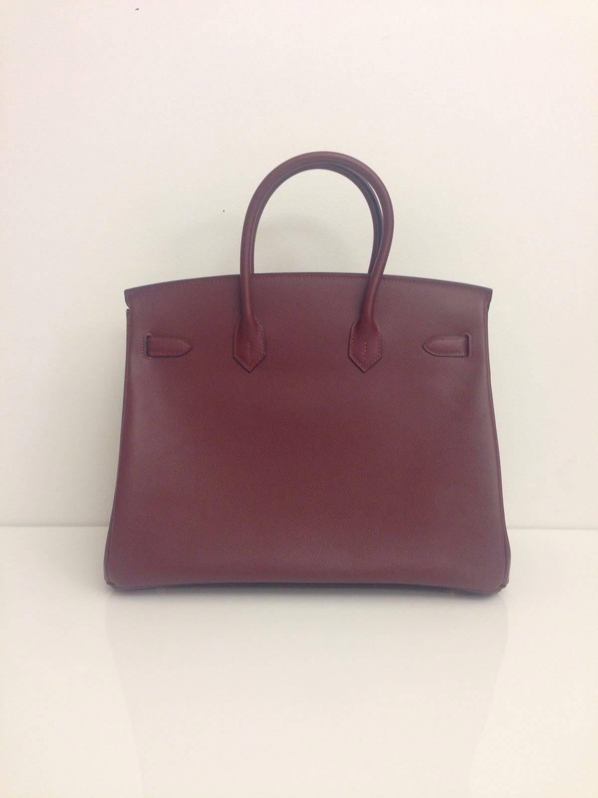 Hermes Birkin 35 Rouge H Epsom GHW In New Condition In London, GB