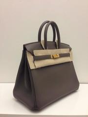 Brand New Hermes Birkin 25 Etain Togo GHW