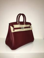Brand New Hermes Birkin 25 Rouge H Epsom PHW