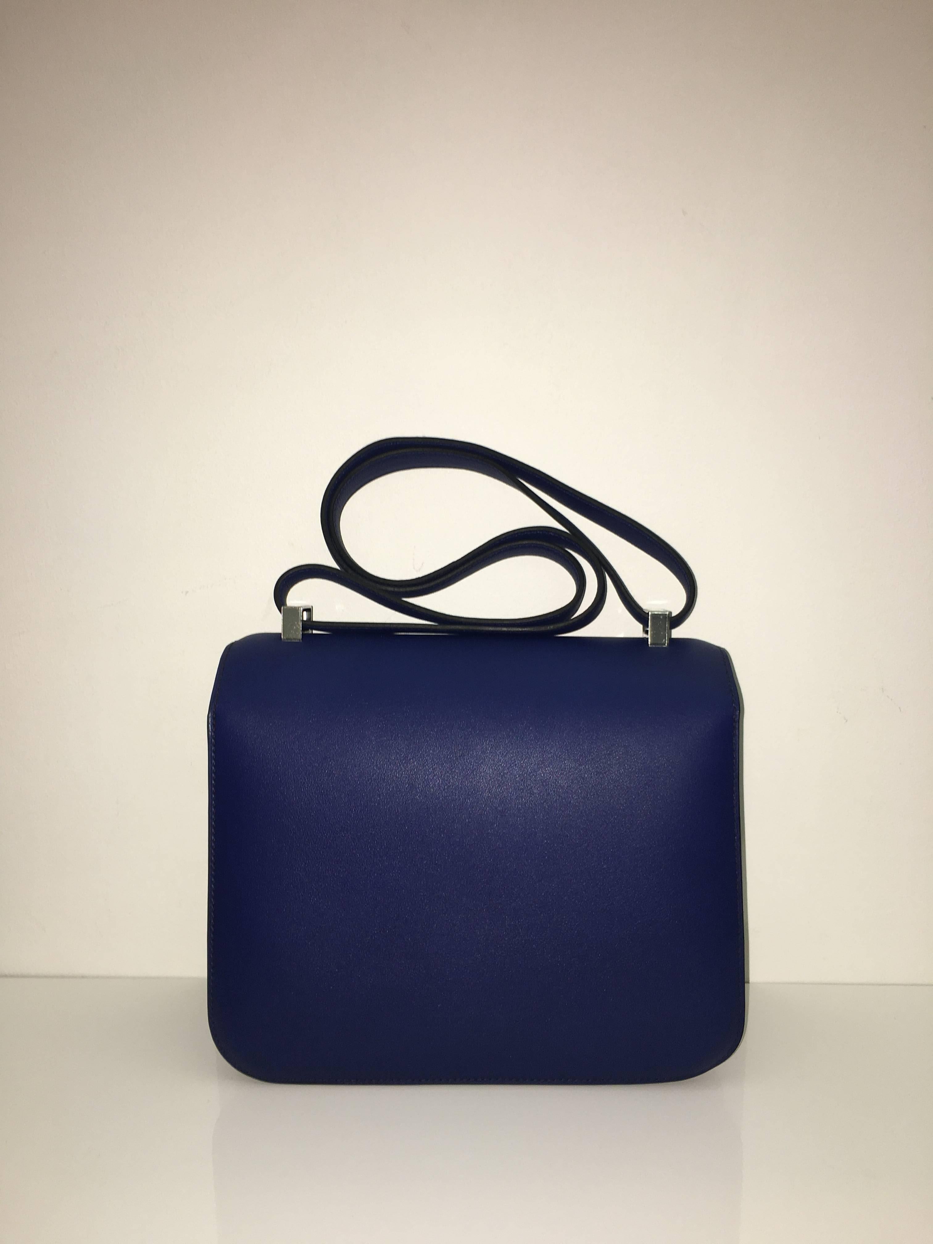 Women's Brand New Hermes Constance Blue Sapphire Swift PHW For Sale