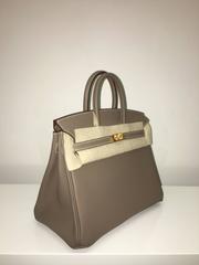 Brand New Hermes Birkin 25 Etoupe Togo GHW