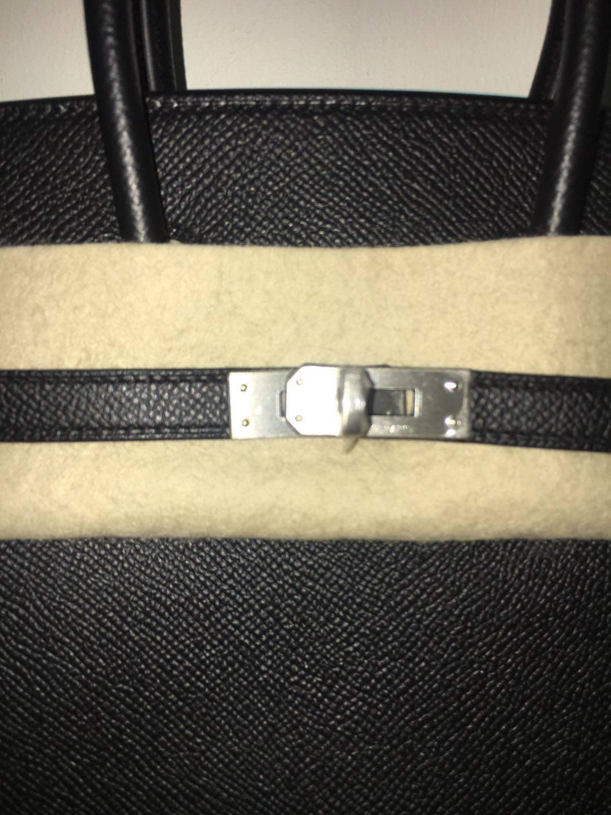 Hermes 
Birkin Size 25
Epsom Leather 
Colour Black
Brushed Silver Hardware
store fresh, comes with receipt and full set (dust bag, box...) 
Hydeparkfashion specializes in sourcing and delivering authentic luxury handbags, mainly Hermes, to