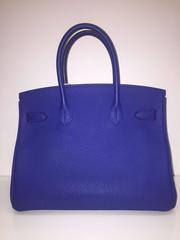 Brand New Hermes Birkin 30 Togo Blue Electric GHW