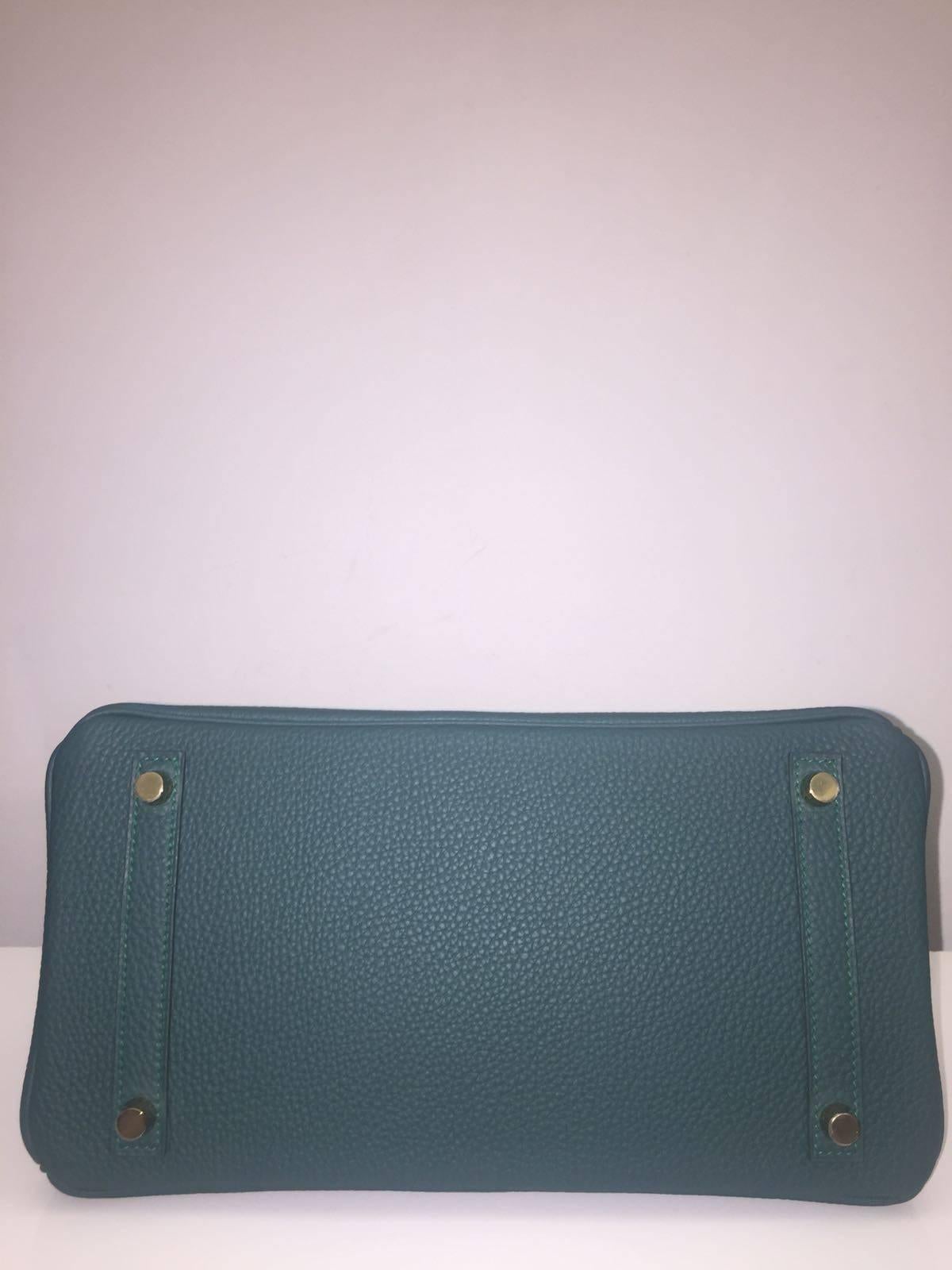 Women's Brand New Hermes Birkin 30 Togo Green Malachite GHW For Sale