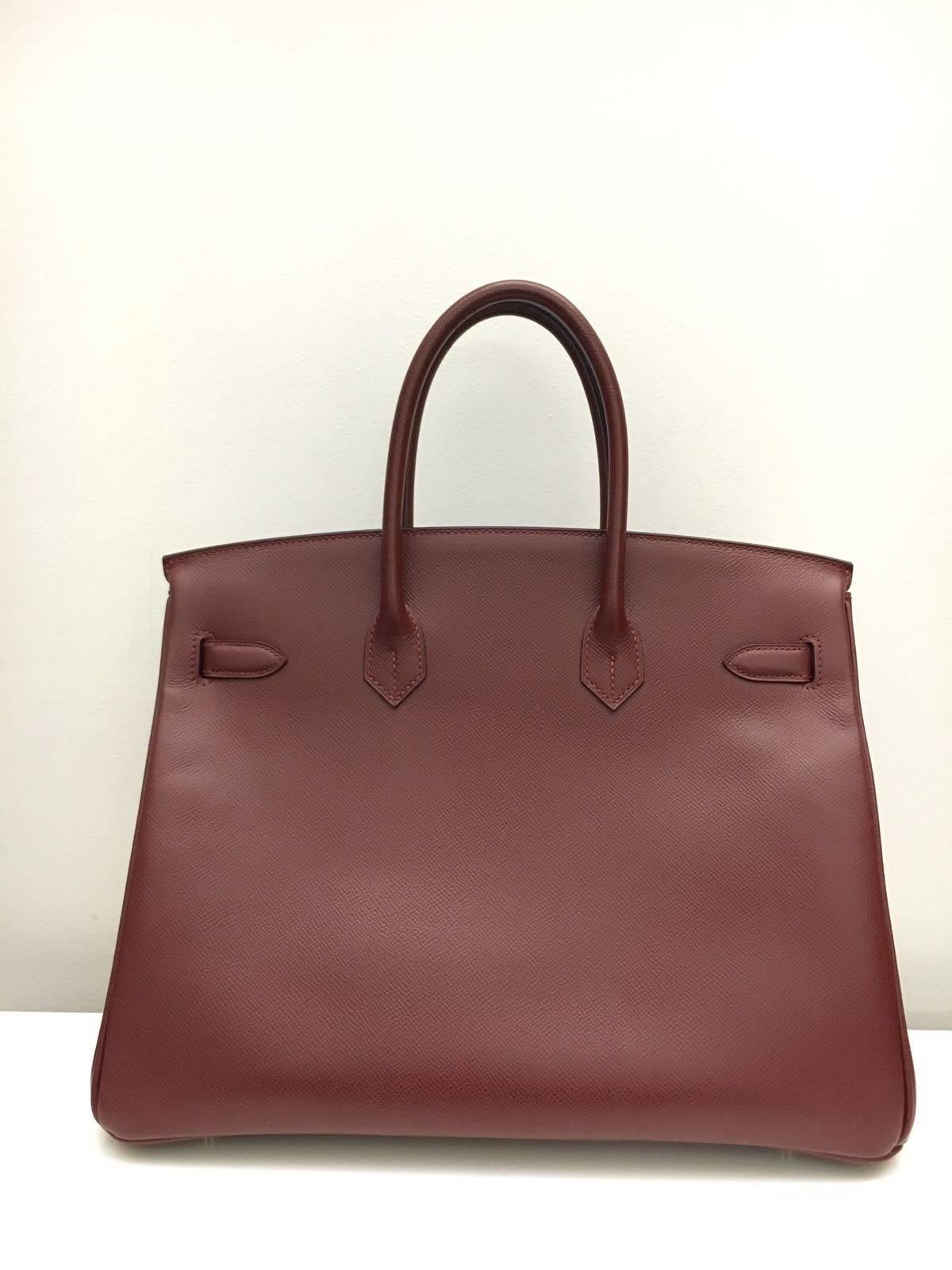 BRAND NEW Birkin 35 Rouge H Epsom GHW For Sale 2