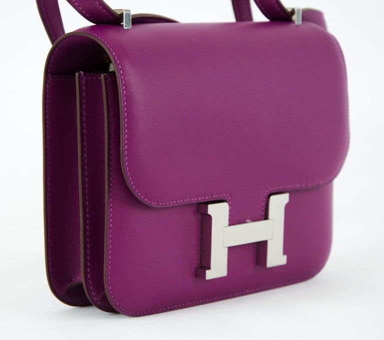 Purple Brand NEW HERMES CONSTANCE Swift Anemone Palladium Hardware For Sale