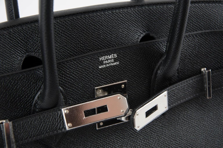 NEW HERMES BIRKIN 30 Epsom Black Palladium Hardware For Sale at ...  