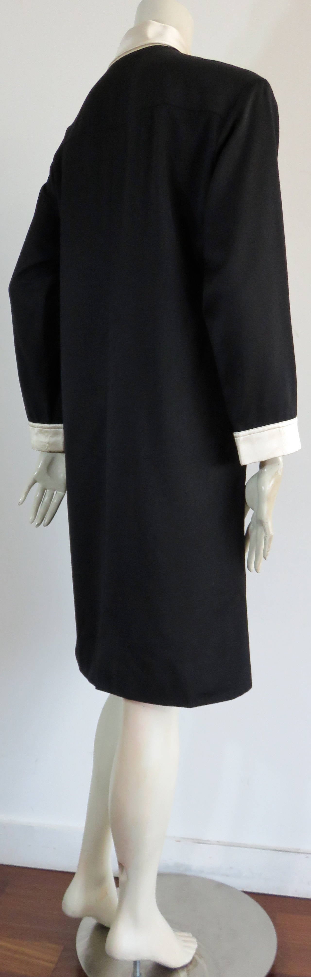 1980's CHANEL Silk tuxedo dress 2