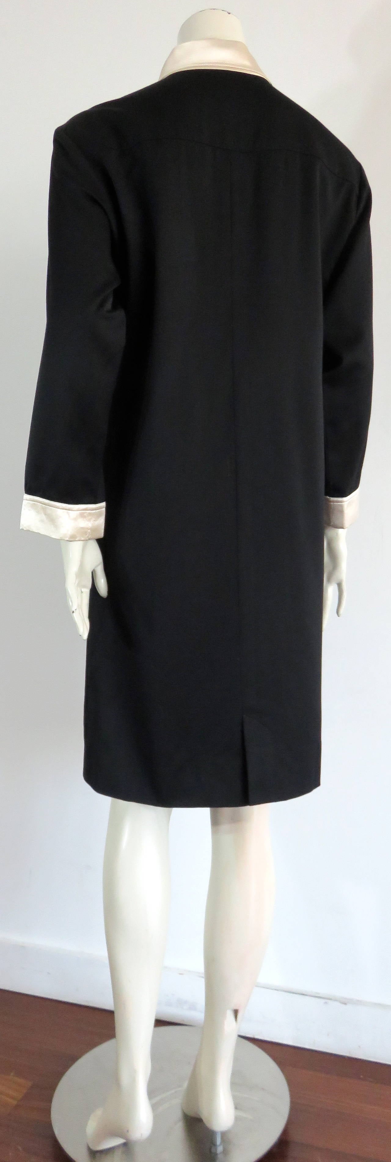 1980's CHANEL Silk tuxedo dress 3