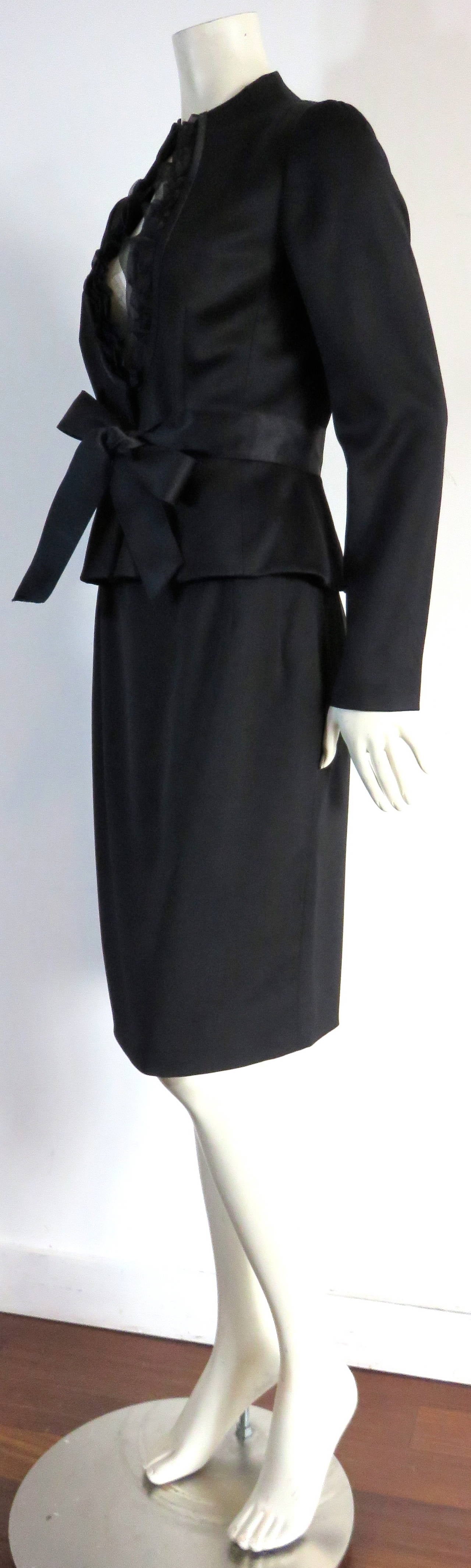 VALENTINO Ruffle detail skirt suit 2