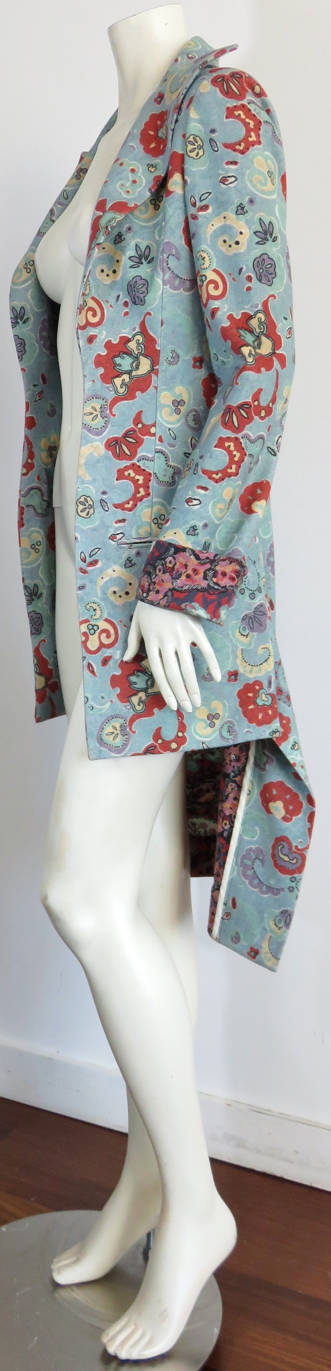 YOHJI YAMAMOTO Printed wool tail coat 4