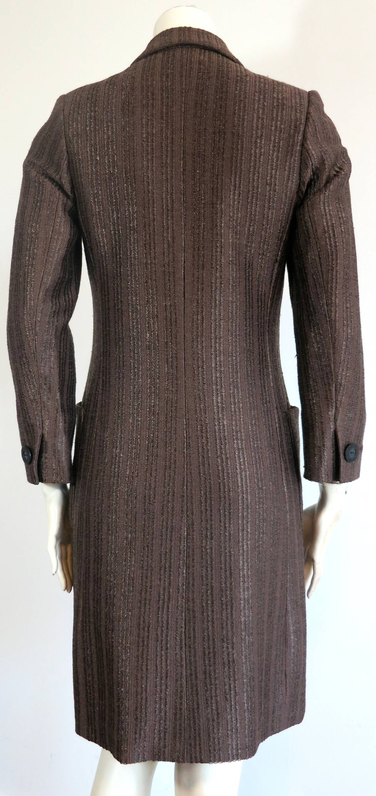 1990's YVES SAINT LAURENT YSL Raffia weave coat For Sale 1