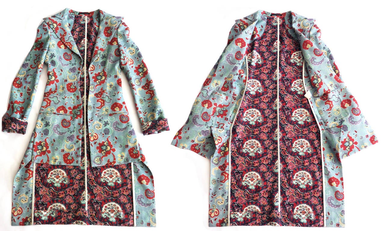 Women's YOHJI YAMAMOTO Printed wool tail coat
