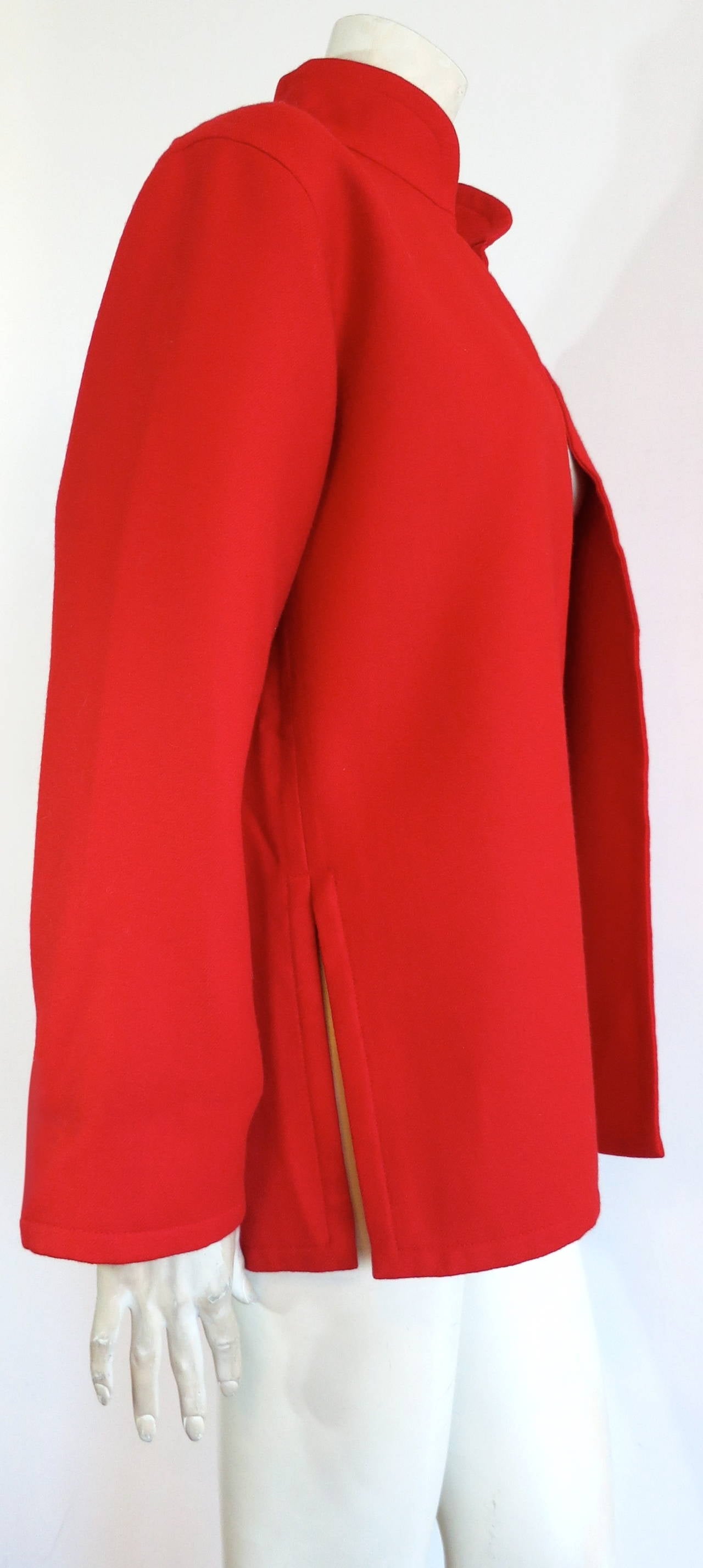1990's GIVENCHY COUTURE Red wool jacket at 1stDibs