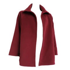 Vintage 1990's ZORAN Soft cranberry wool coat