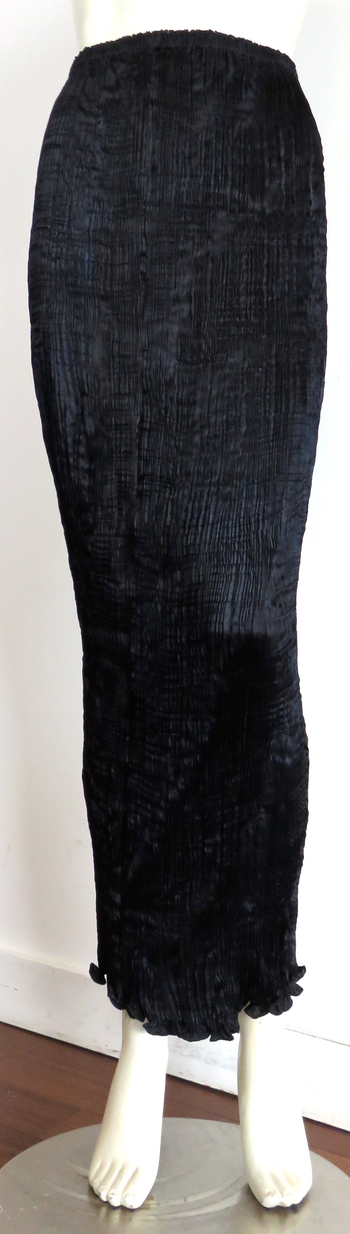 1980's PATRICIA LESTER Fortuny-pleated Peplos dress For Sale 2