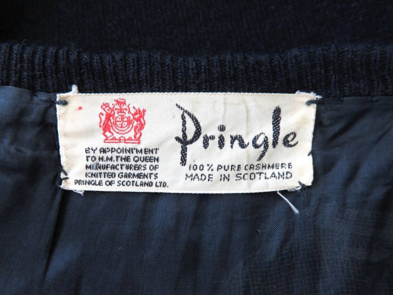 1960's PRINGLE OF SCOTLAND Hand-beaded cashmere cardigan sweater 3