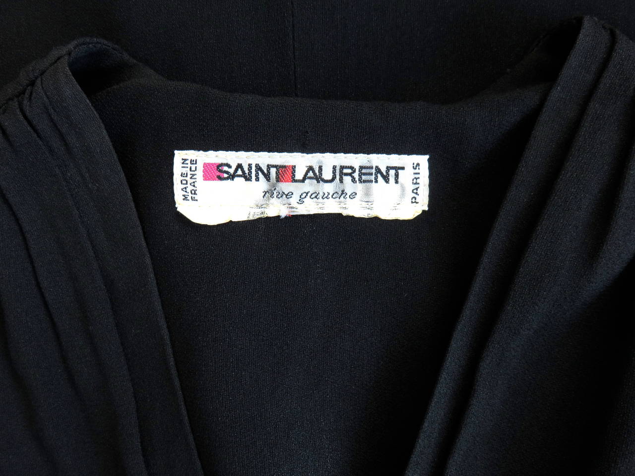 1970's YVES SAINT LAURENT 40's style cocktail dress YSL For Sale 2