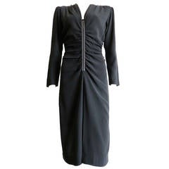 1970's YVES SAINT LAURENT 40's style cocktail dress YSL