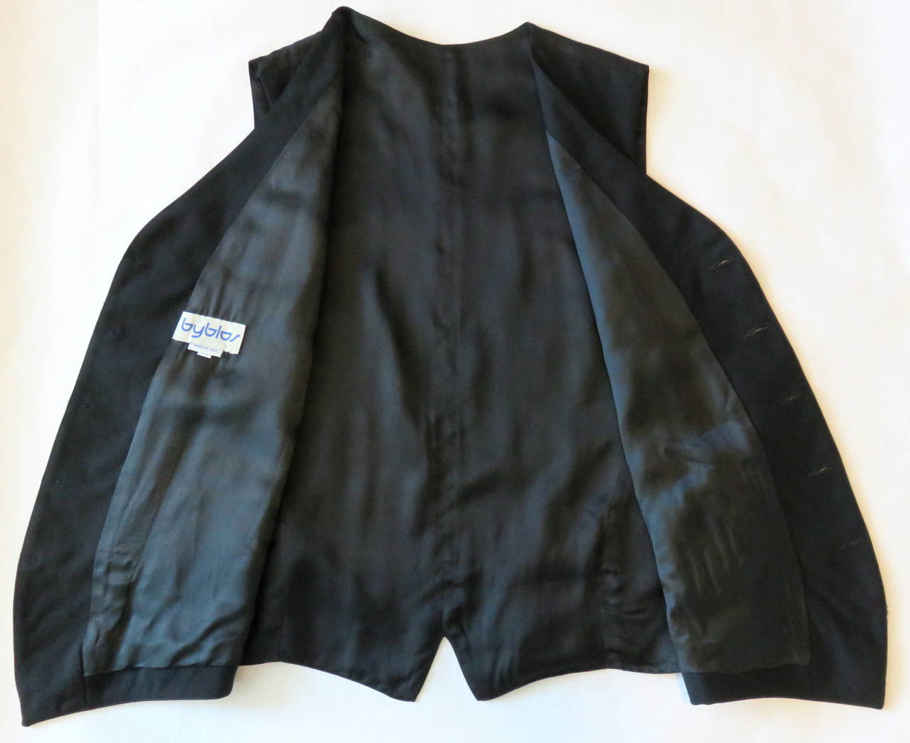 1980's BYBLOS Men's 'Watch dealer' vest waistcoat 5