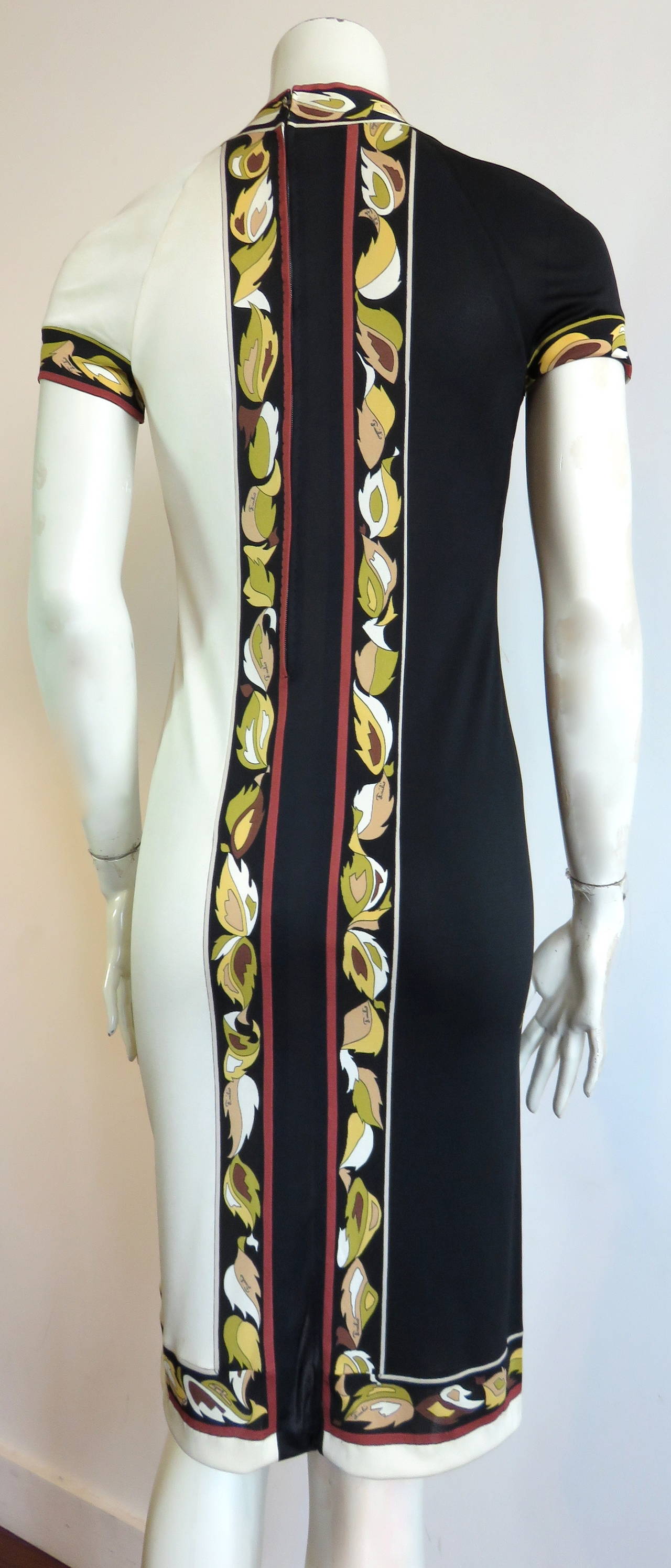 1970's EMILIO PUCCI 'Long stem rose' print silk dress 1