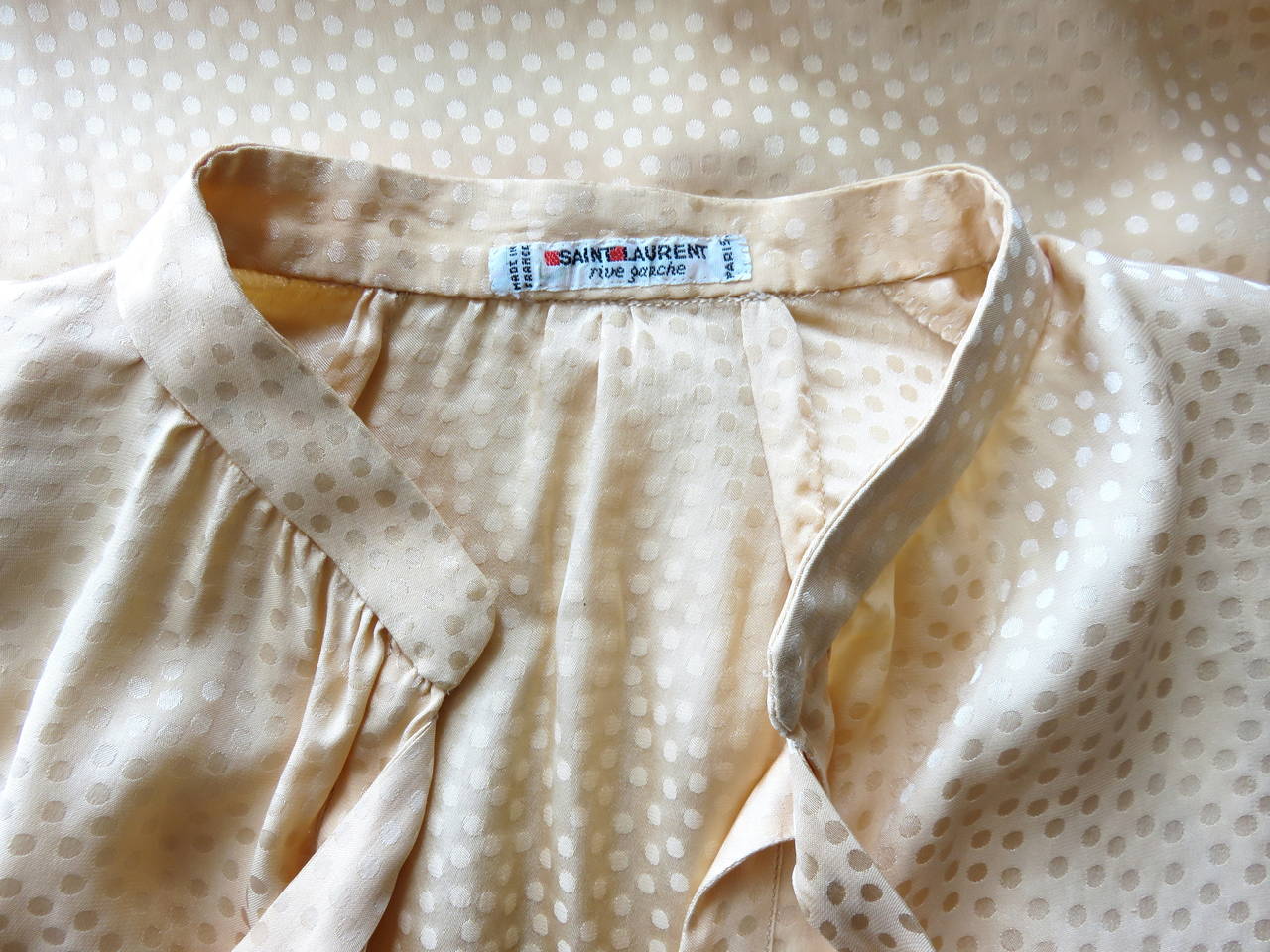 1970's YVES SAINT LAURENT Silk blouse shirt YSL 1