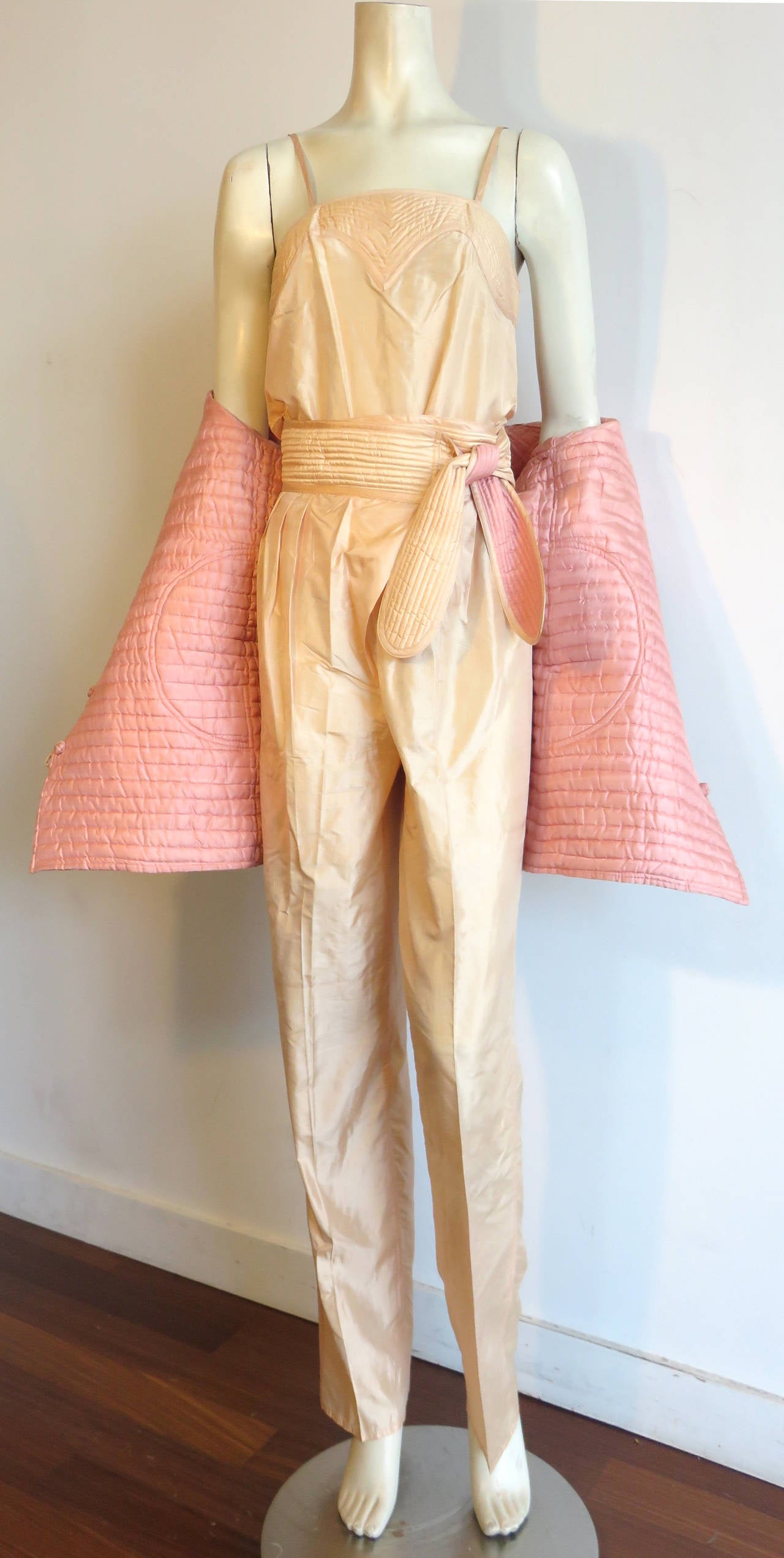 Women's 1970's BILL TICE 3pc. Silk ensemble For Sale
