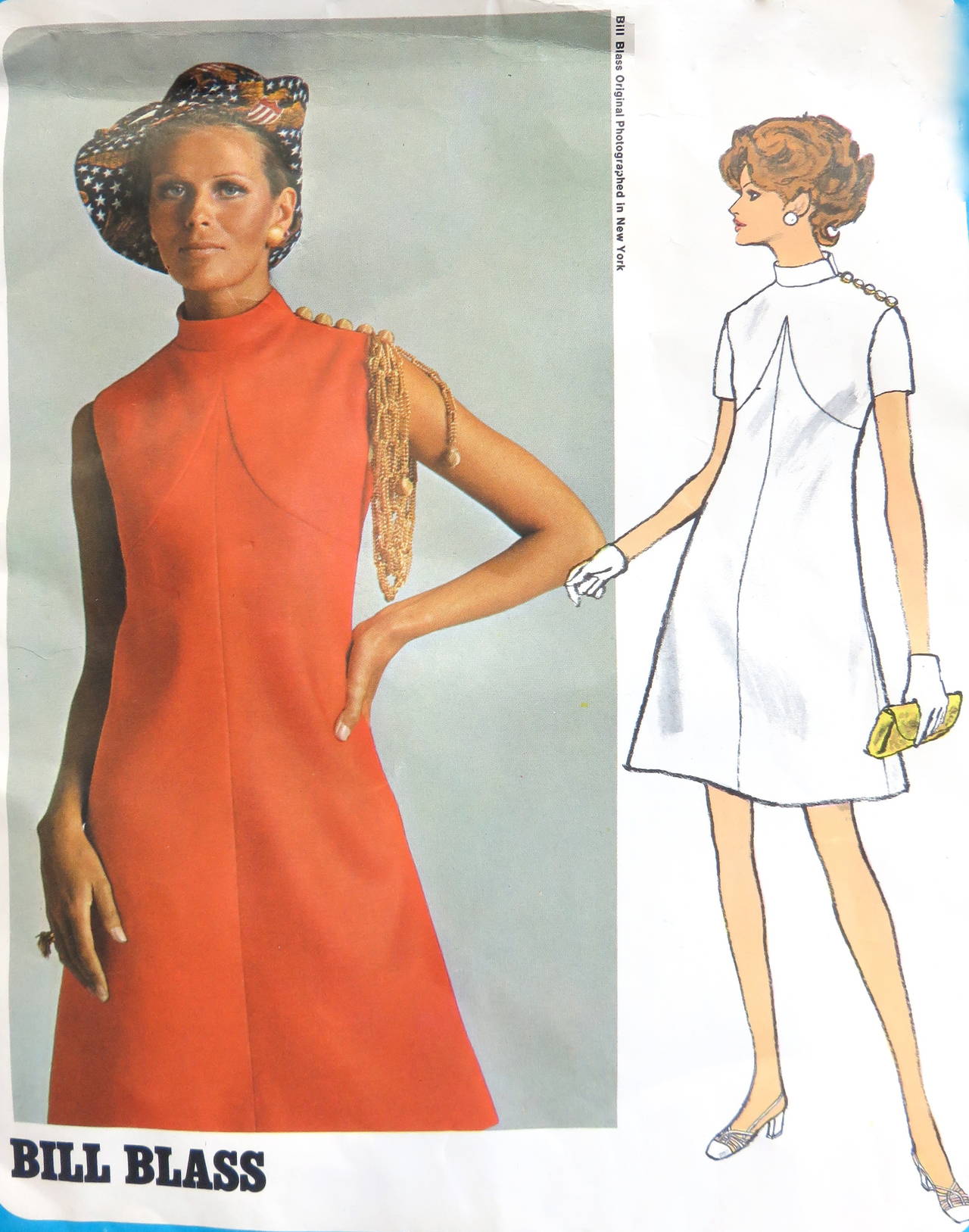 1960's BILL BLASS For MAURICE RENTNER Chain detail dress For Sale 2