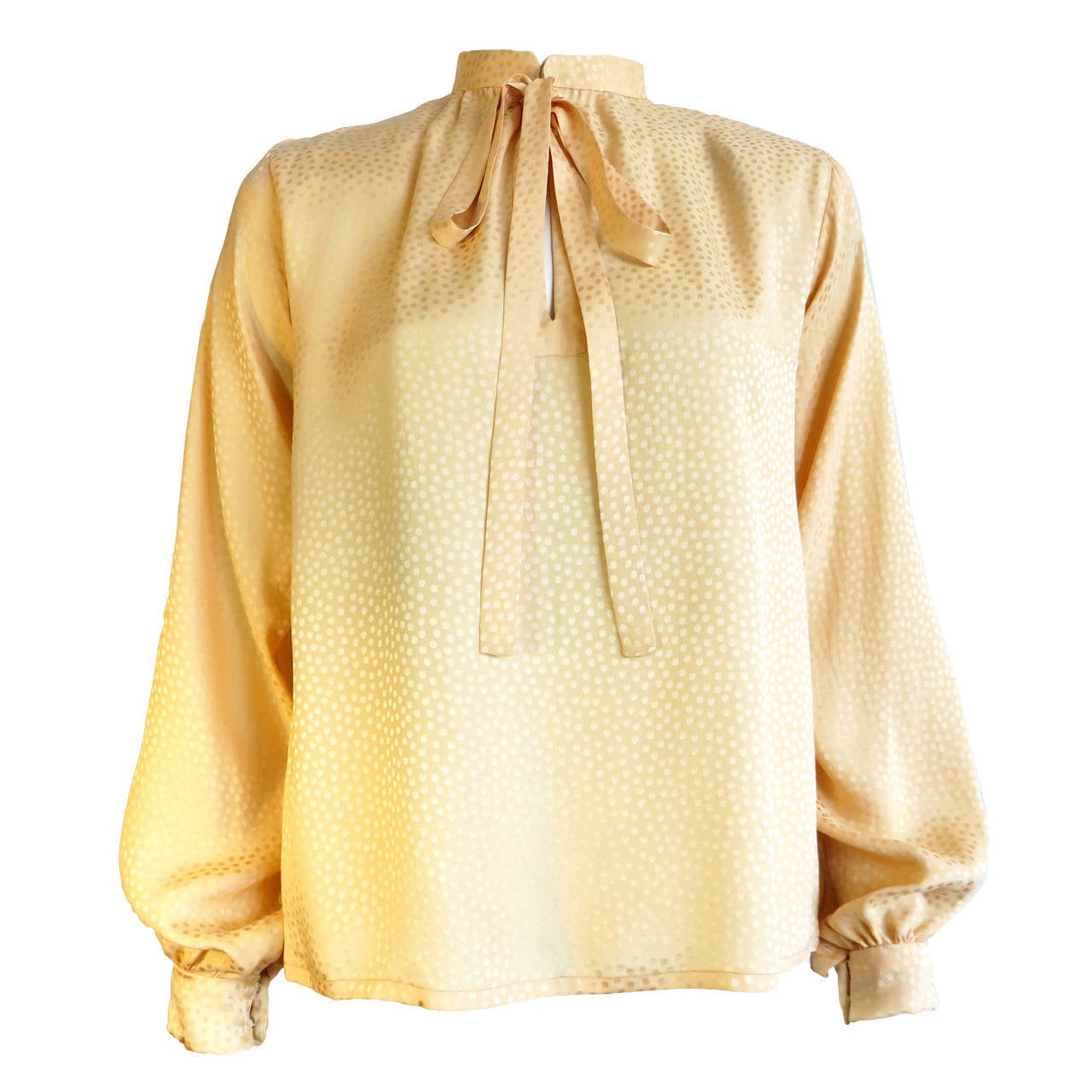1970's YVES SAINT LAURENT Silk blouse shirt YSL