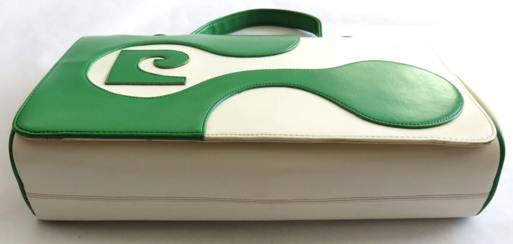 1960's PIERRE CARDIN PARIS Large Mod Handbag 1