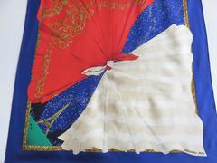 Vintage HERMES 'SOUVENIRS DE PARIS' By Hilton McConnico Silk scarf