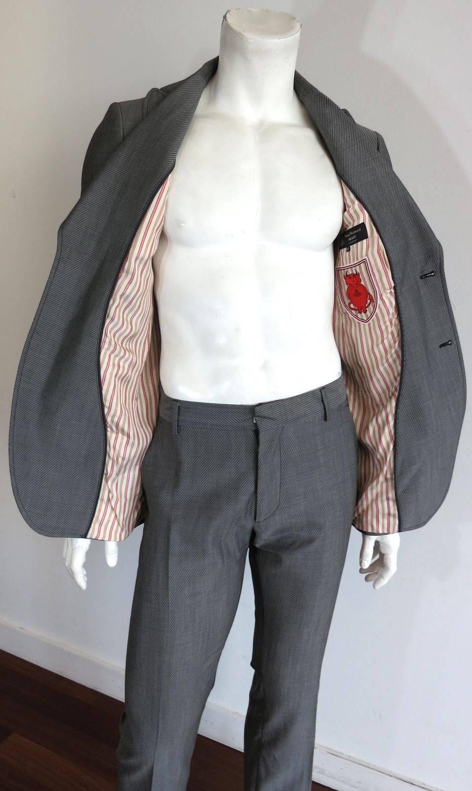 VIVIENNE WESTWOOD MAN LONDON Wool mohair twill weave suit 2
