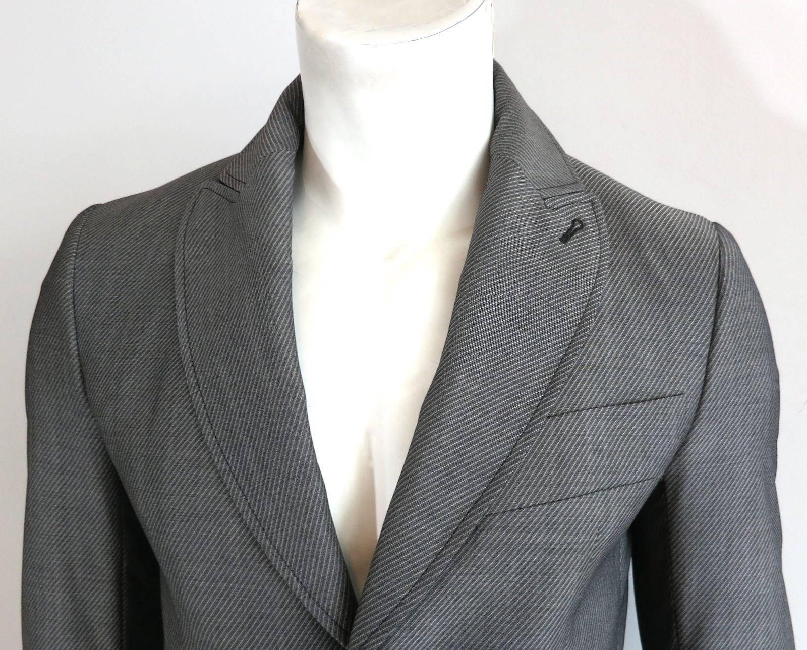 VIVIENNE WESTWOOD MAN LONDON Wool mohair twill weave suit In Excellent Condition In Newport Beach, CA