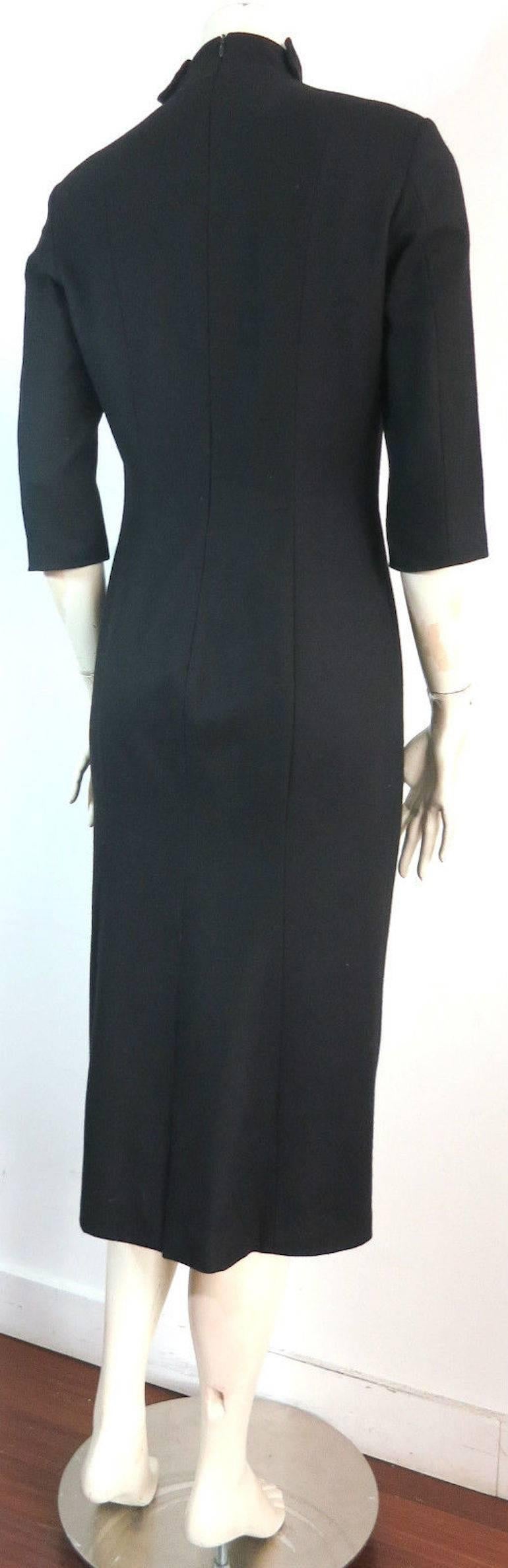 OLIVIER THEYSKENS Black wool dress For Sale 2