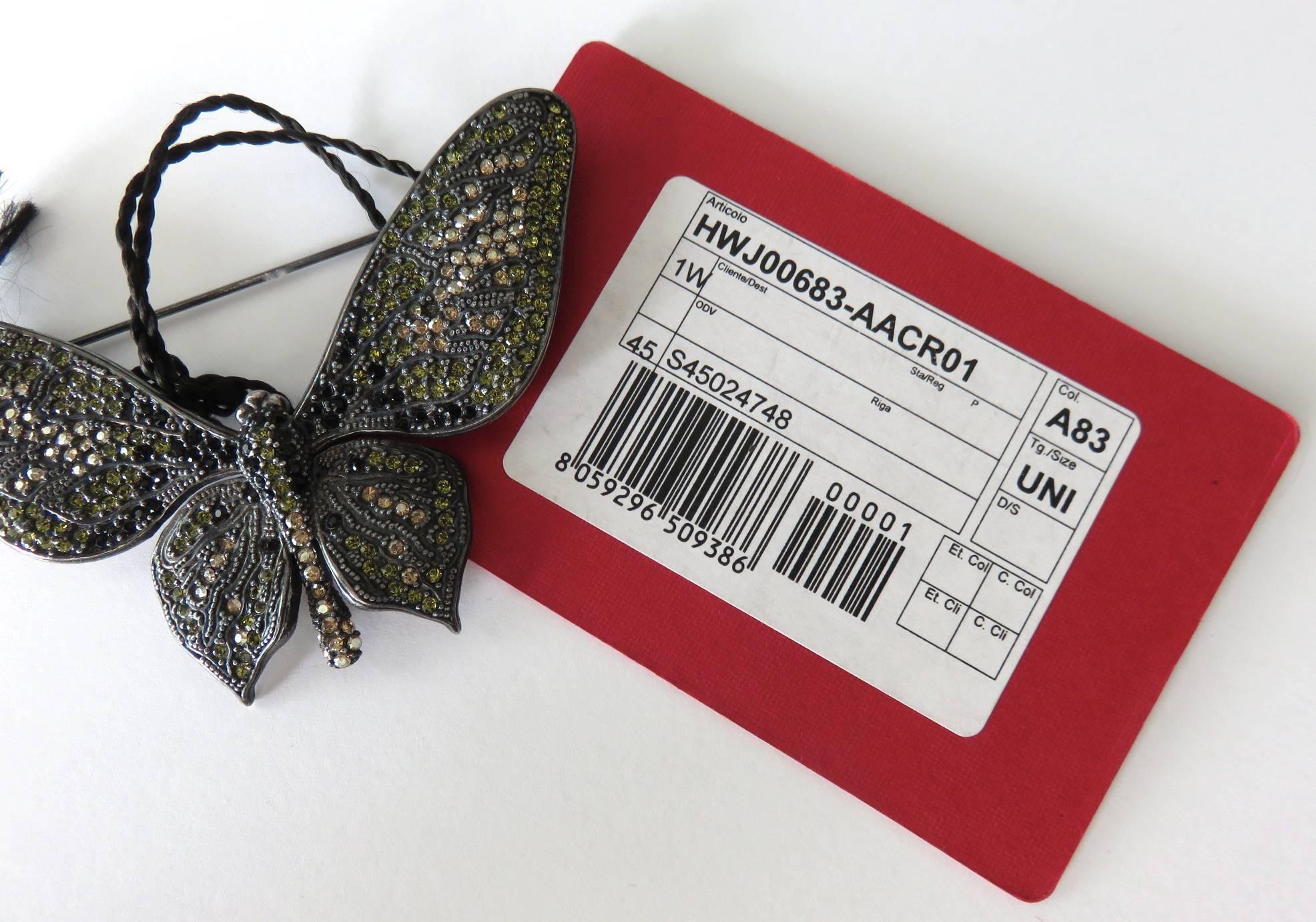 Women's VALENTINO GARAVANI Swarovski crystal butterfly brooch